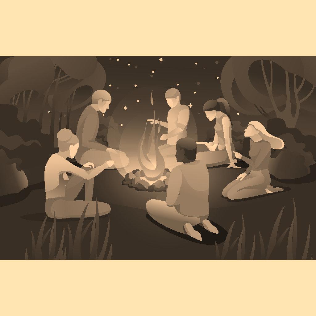 Gathering around the campfire