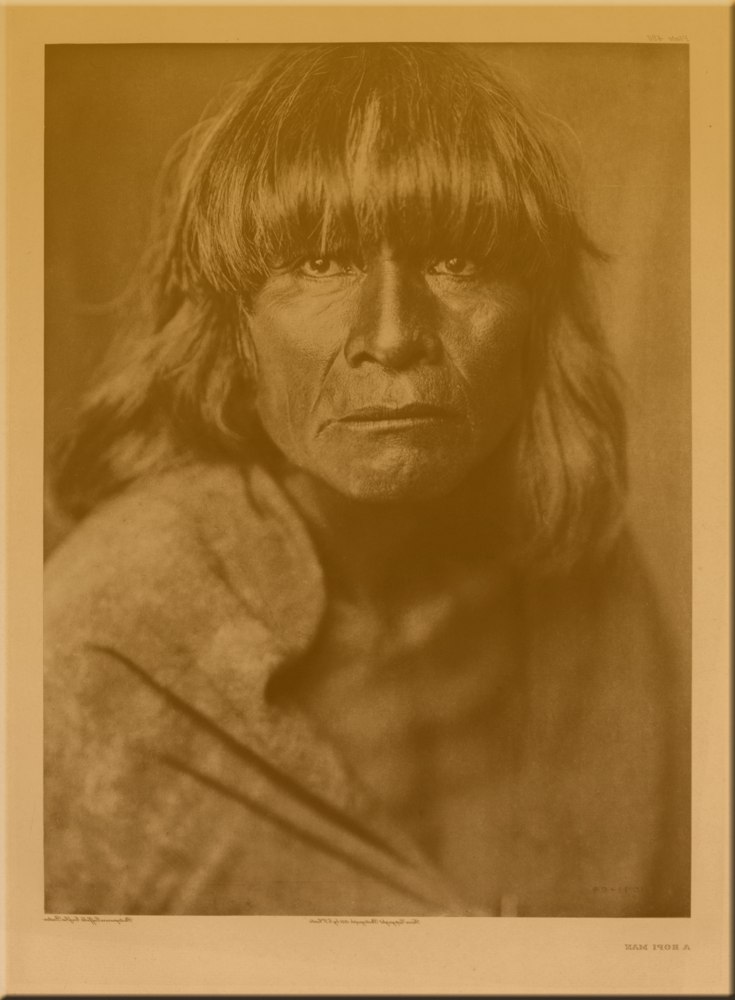 A Hopi Man &mdash; original Edward Curtis copper photogravure plate