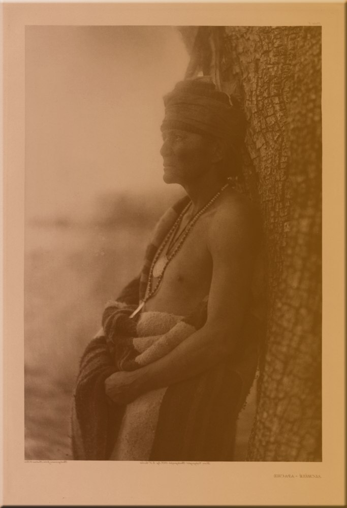 Alchise - Apache &mdash; original Edward Curtis copper photogravure plate