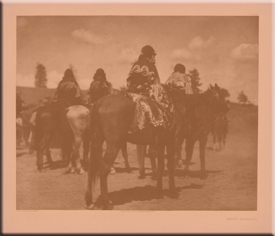 Jicarilla Women copper photogravure plate